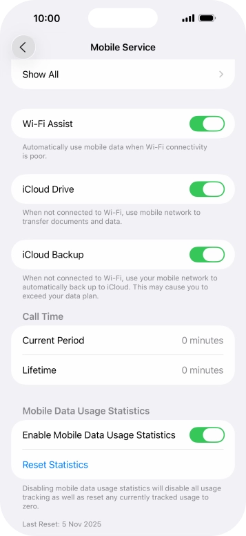 Press the indicator next to 