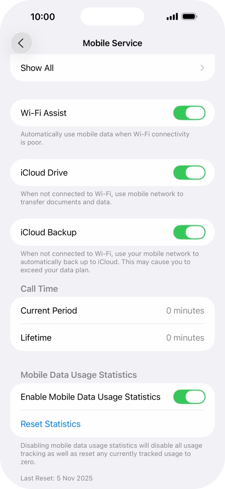 Press the indicator next to 