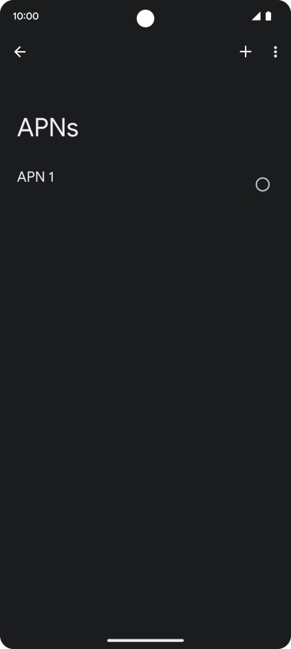 Press the new data connection icon.