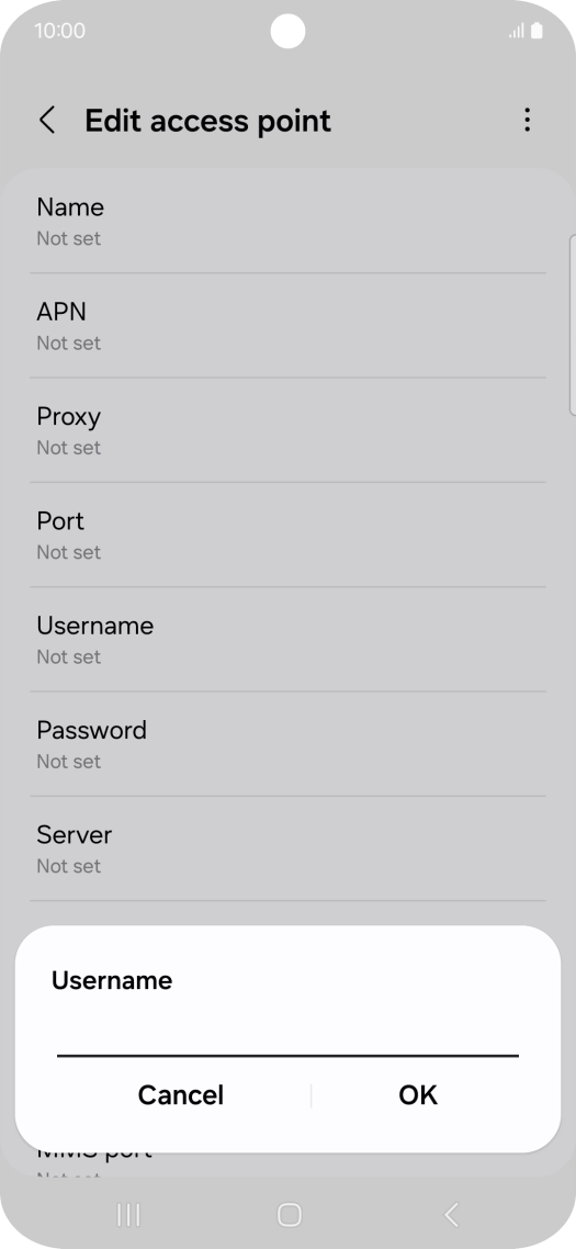 Key in eesecure and press OK.