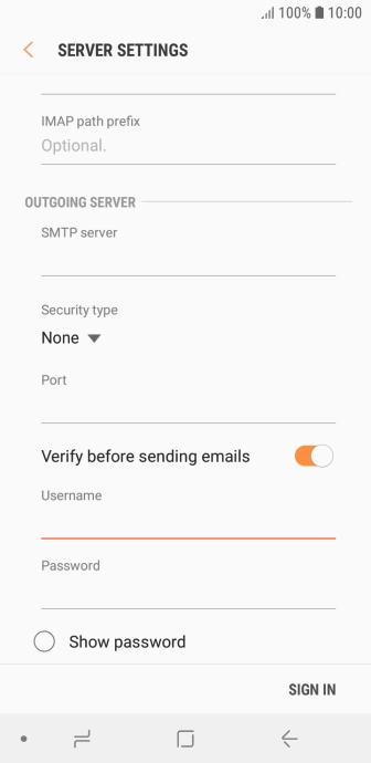 Press the field below 