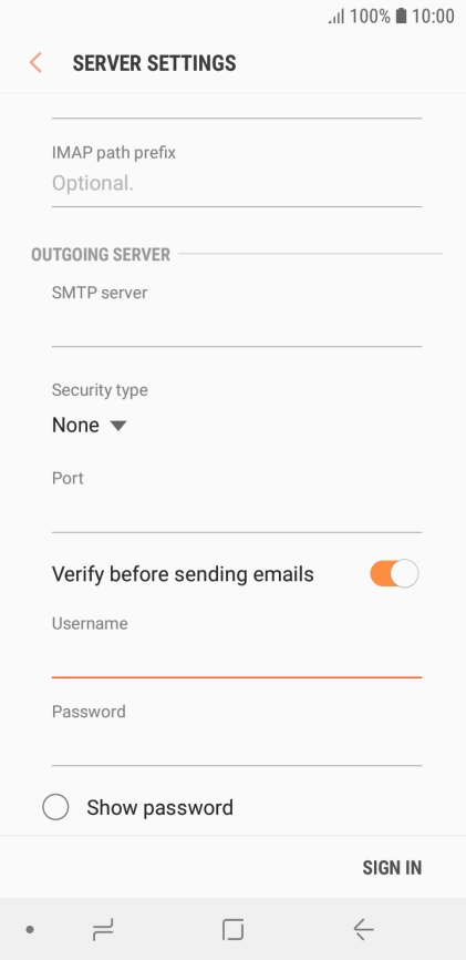 Press the field below 