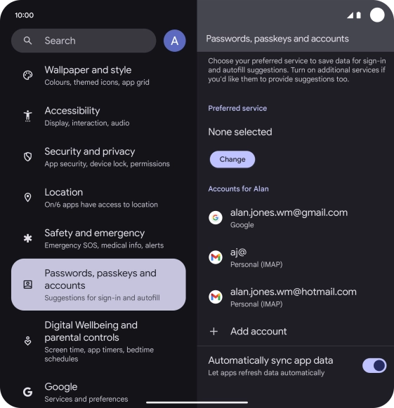 Press the indicator next to 