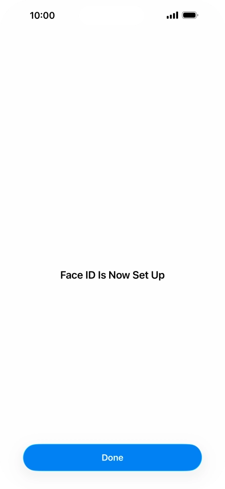 Press Done. If you haven't previously selected a phone lock code, key in a code of your own choice twice.