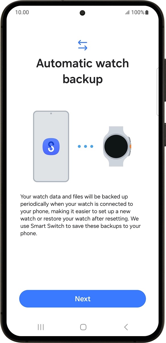 On your phone: Press Next.