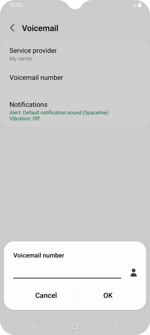 Key in +447953222222 and press OK.