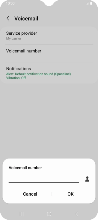 Key in +447953222222 and press OK.