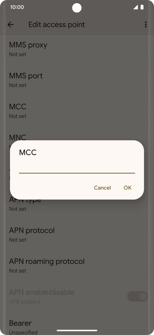 Key in 234 and press OK.