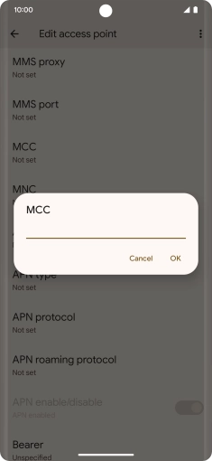 Key in 234 and press OK.