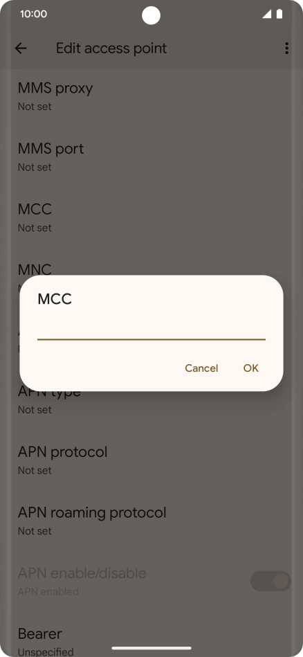 Key in 234 and press OK.