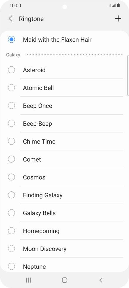 Press the Home key to return to the home screen.