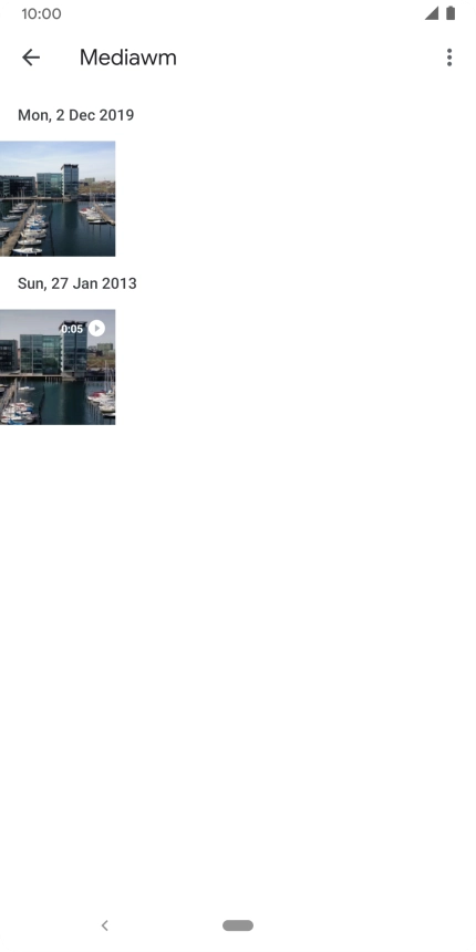 Press and hold any picture or video clip.