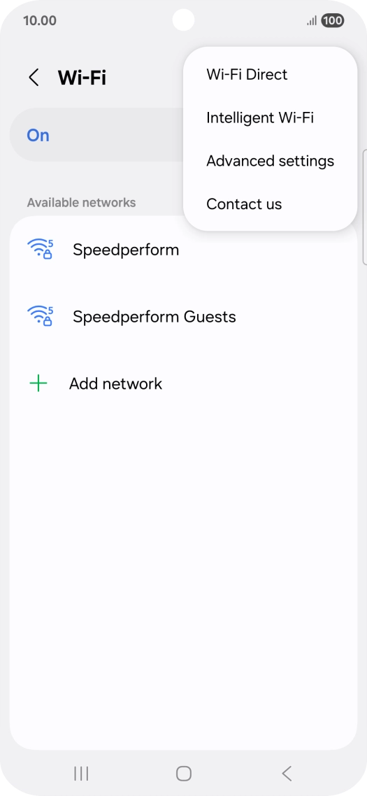 Press Intelligent Wi-Fi.