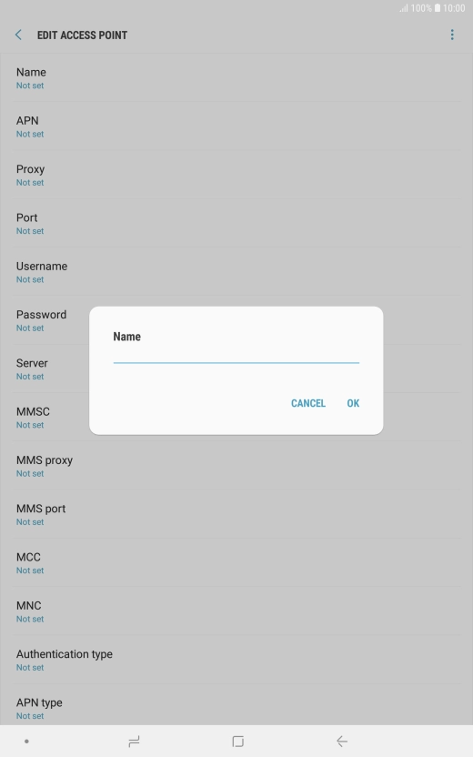 Key in EE Internet and press OK.