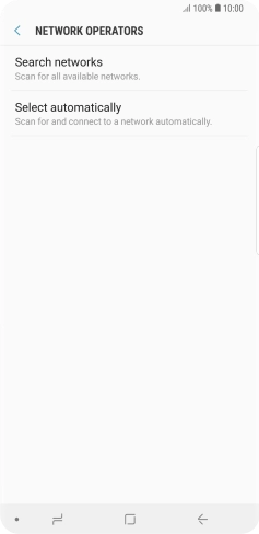 If you want to select a network manually, press Search networks and wait while your phone searches for networks.