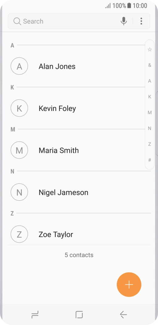 Press the new contact icon.