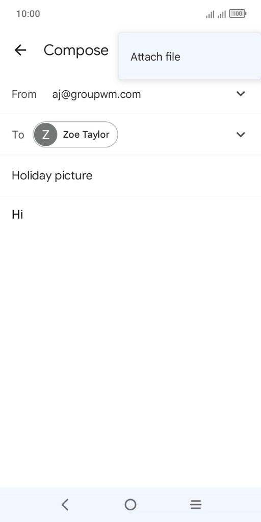 Press Attach file and go to the required folder.