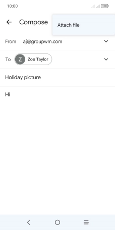 Press Attach file and go to the required folder.