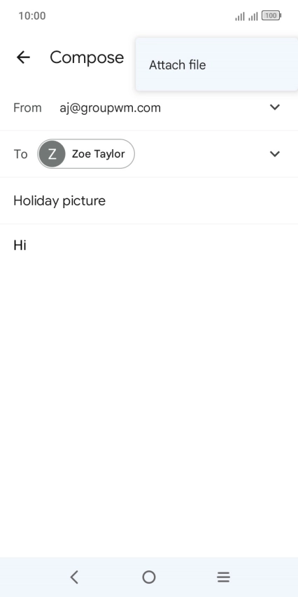 Press Attach file and go to the required folder.