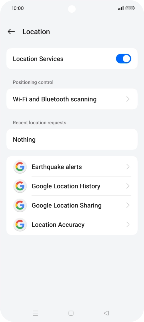 Press Location Accuracy.