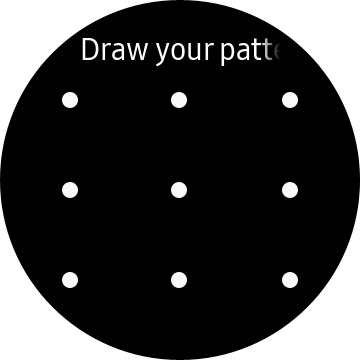Slide your finger across the screen to connect at least four points and follow the instructions on the screen to create a pattern as lock code.