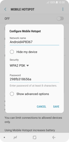 Press the field below 