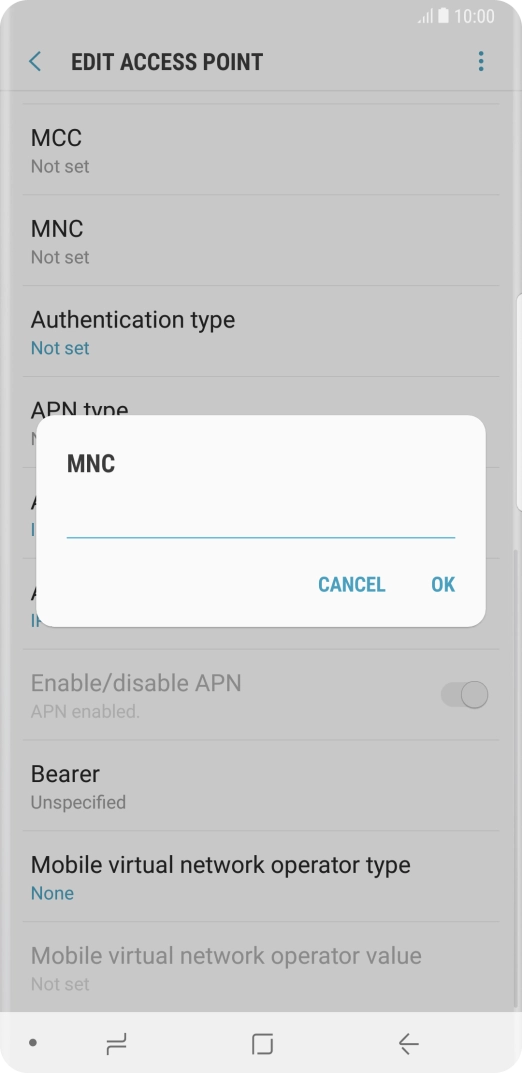 Key in 33 and press OK.
