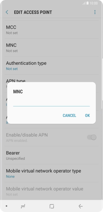 Key in 33 and press OK.
