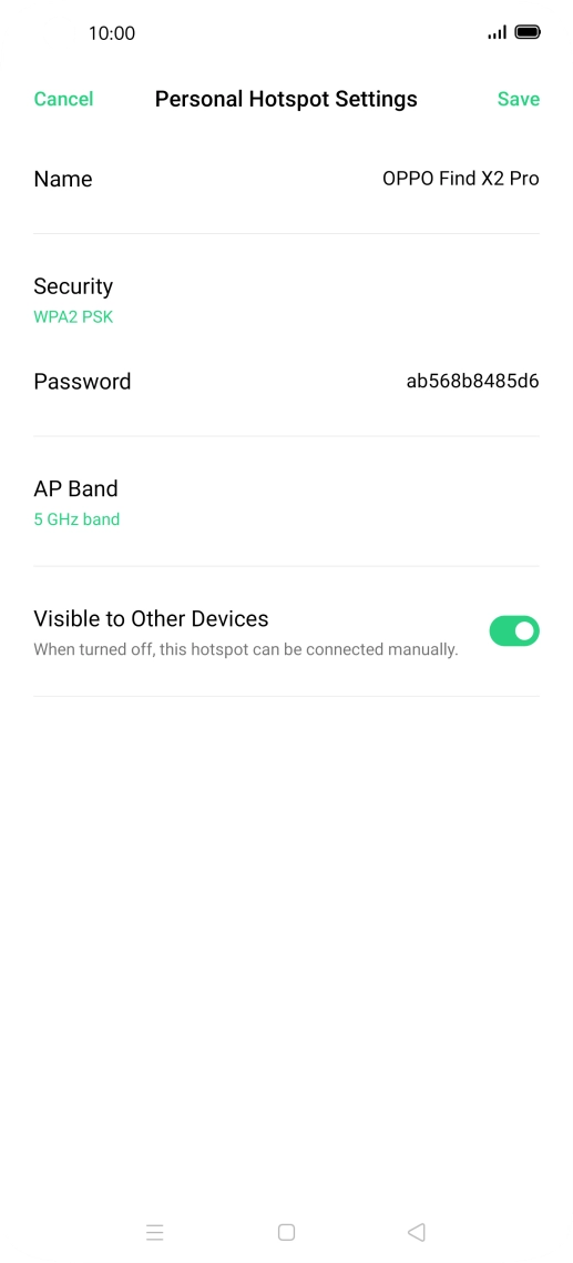 Press the field next to 