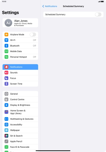 Press the indicator next to 