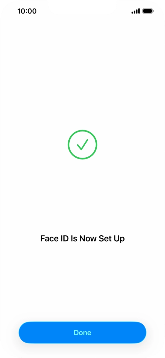 Press Done. If you haven't previously selected a phone lock code, key in a code of your own choice twice.