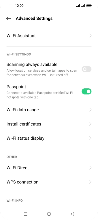 Press Wi-Fi Assistant.