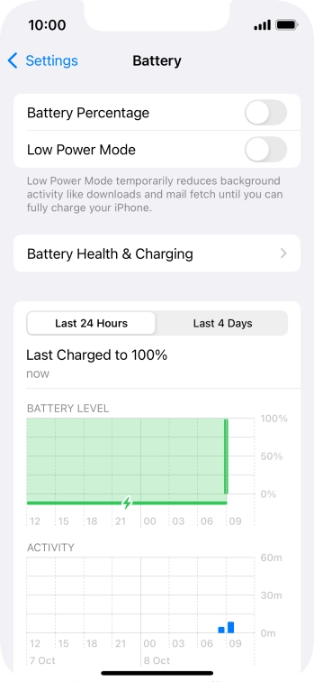 Press the indicator next to 