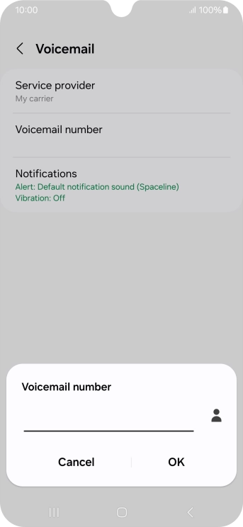 Key in +447953222222 and press OK.