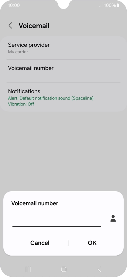 Key in +447953222222 and press OK.