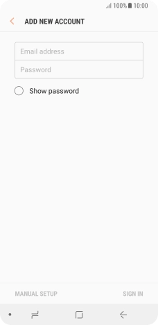 Press Email address and key in your email address.