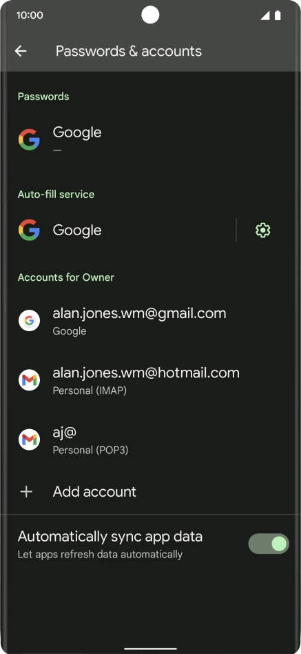 Press the indicator next to 