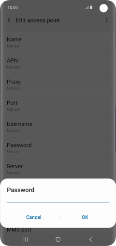 Key in secure and press OK.
