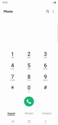 Press the menu icon.