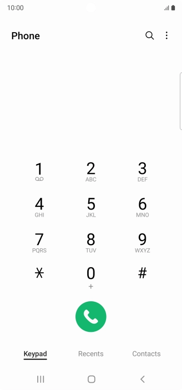 Press the menu icon.