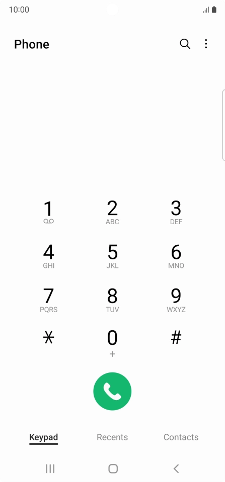 Press the menu icon.
