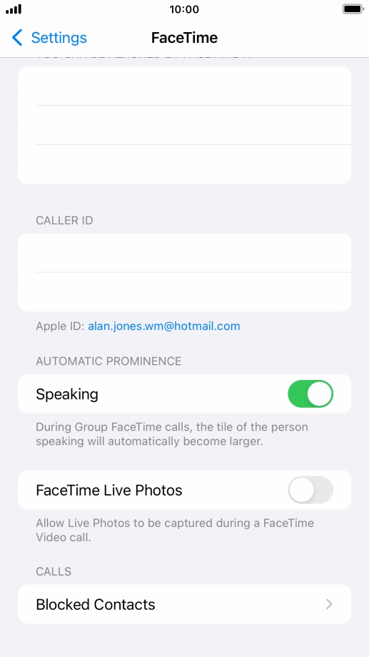 Press the indicator next to 