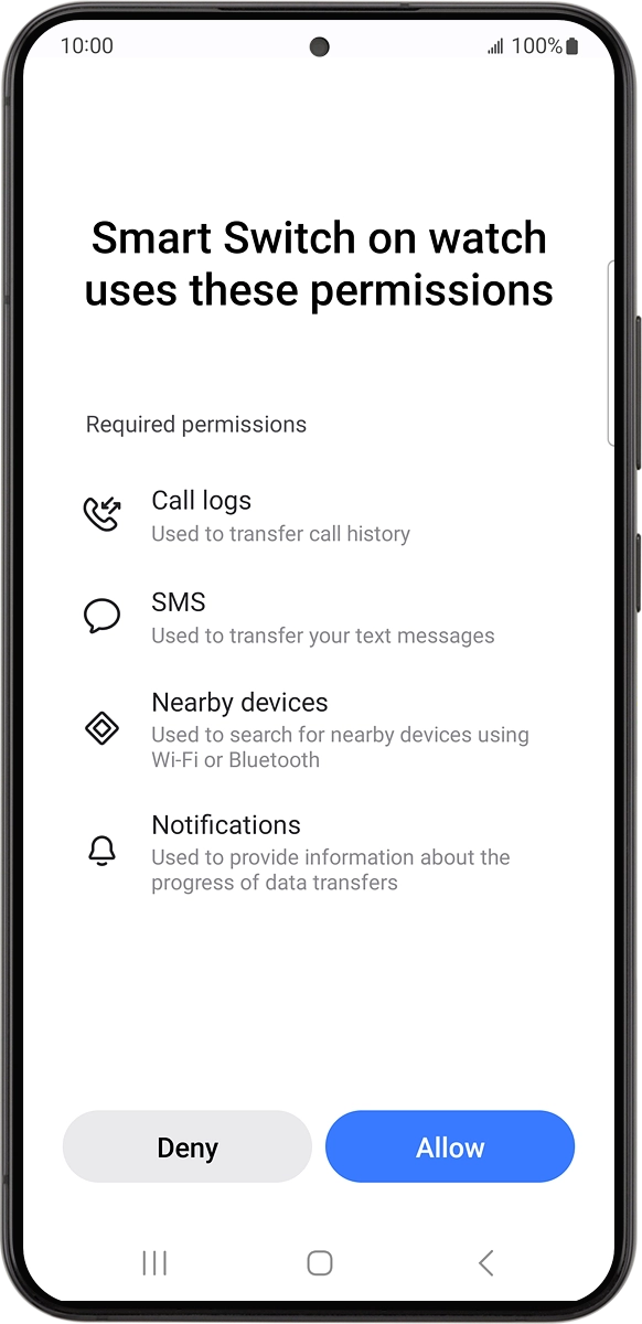 On your phone: Press Allow.