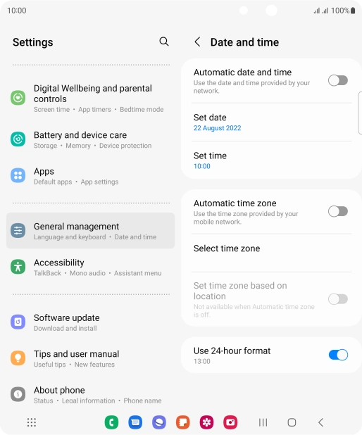 Press the indicator next to 