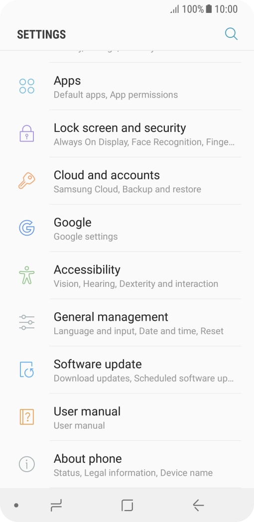 Press Cloud and accounts.