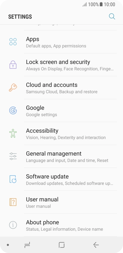 Press Cloud and accounts.