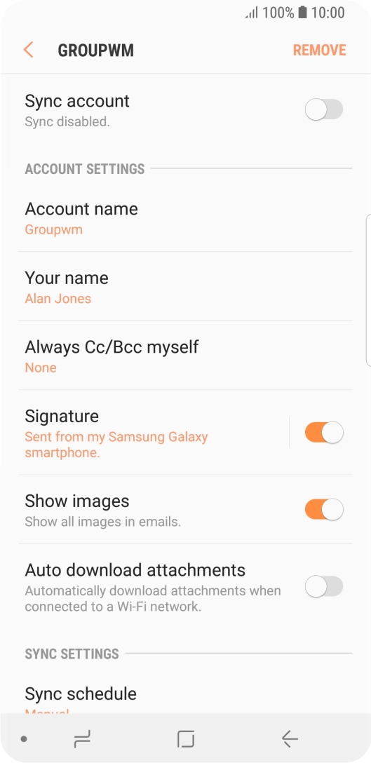 Press the indicator next to 