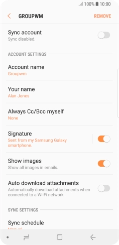 Press the indicator next to 
