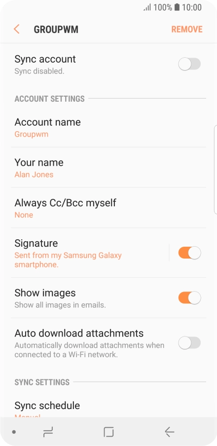 Press the indicator next to 