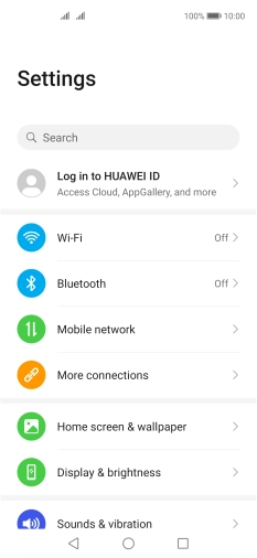 Press Mobile network.
